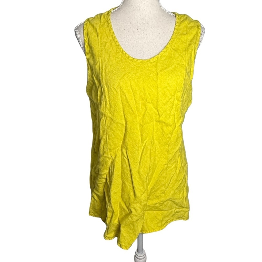 Flax Medium Yellow Sleeveless‎ Women's Top